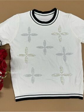 BEST SELLER! CRYSTAL PEARL FLEUR TOP